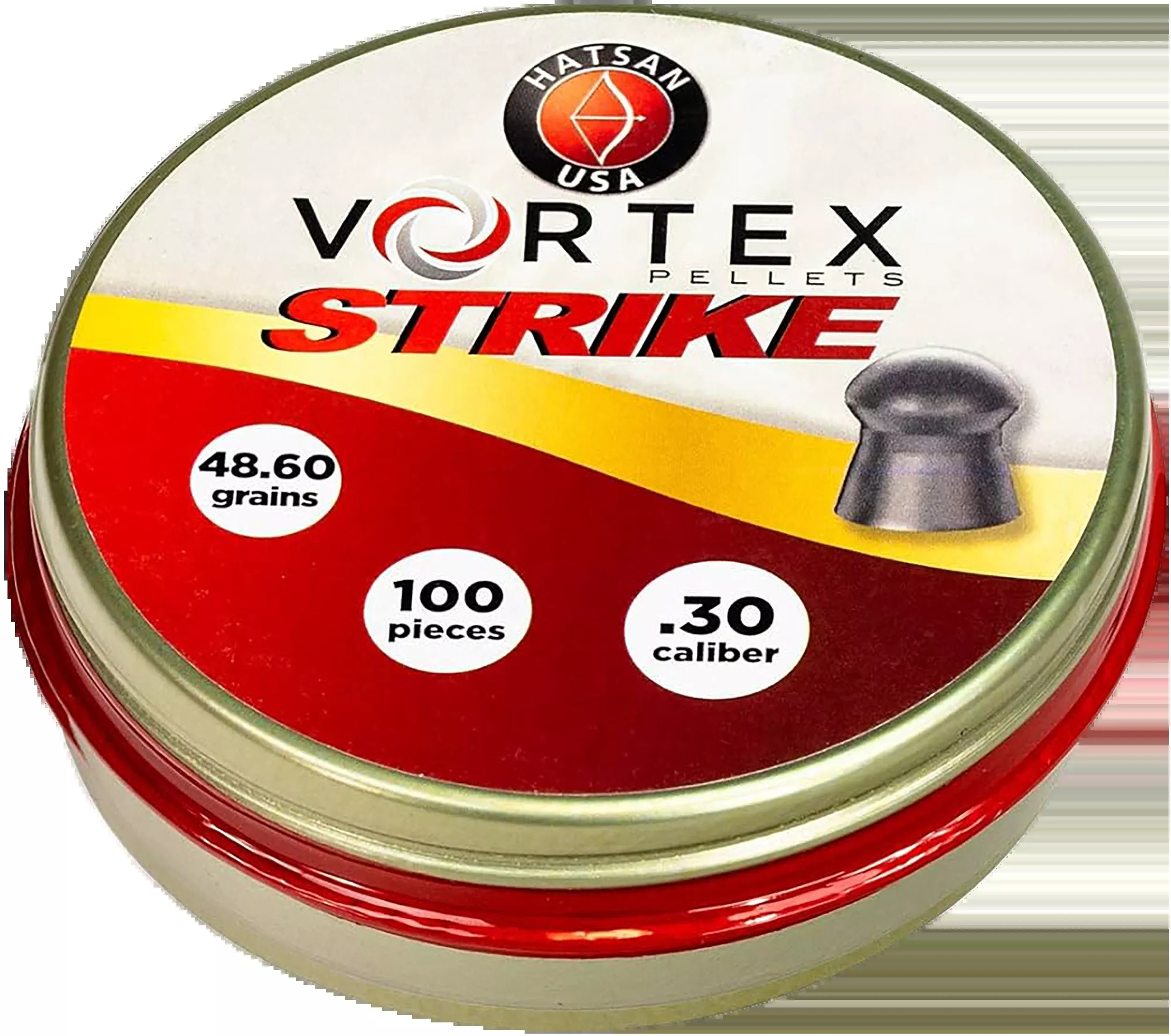 Hatsan USA Vortex Strike 30 Cal 48.6gr Lead Domed Pellets - 100ct