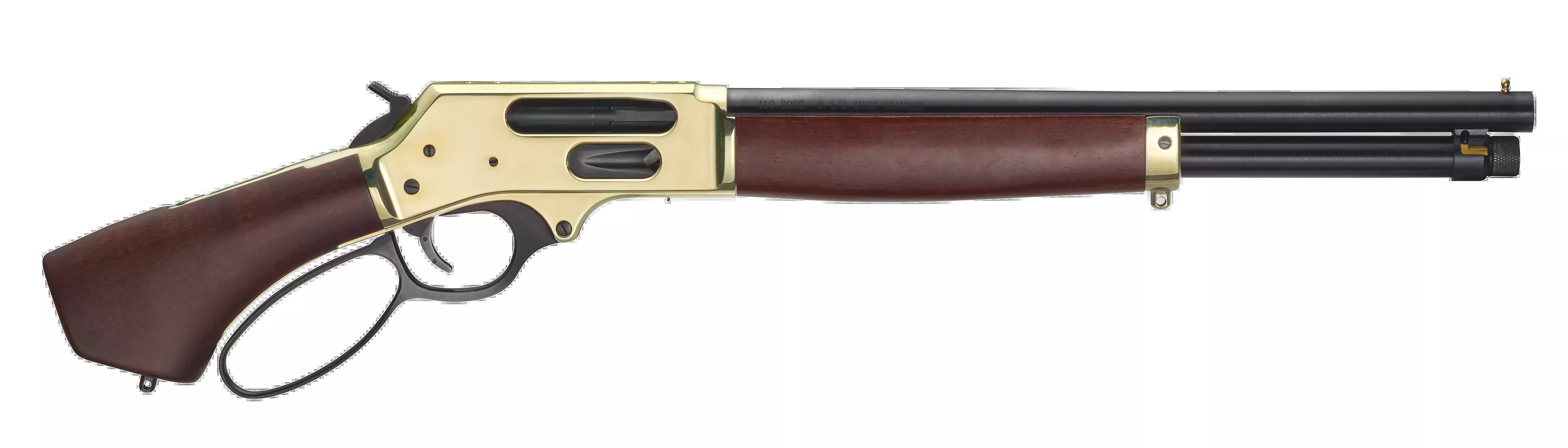 Henry Axe H018BAH410 .410 Bore 5+1 15.14" Lever-Action Shotgun - Polished Brass Receiver, American Walnut