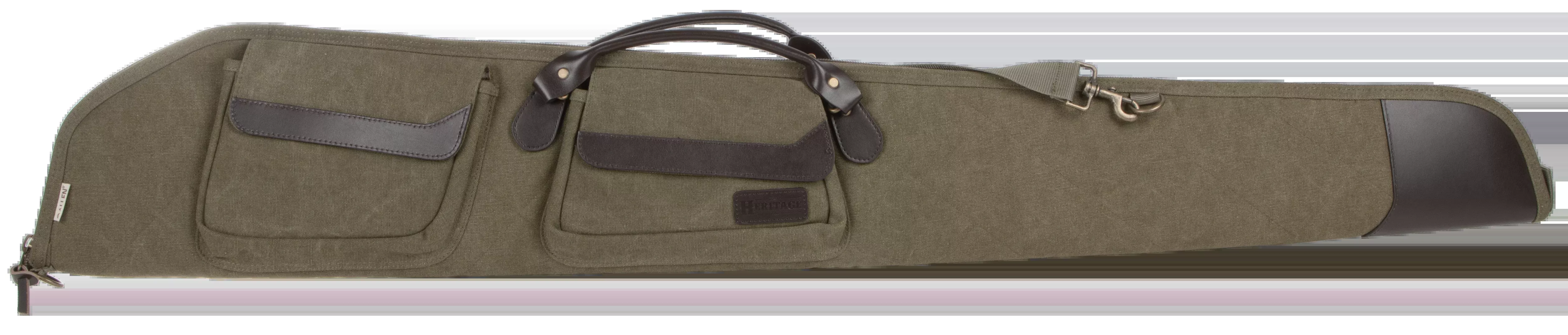 Heritage Cases North Platte 52" Olive Cotton Canvas Shotgun Case w/ Leather Trim