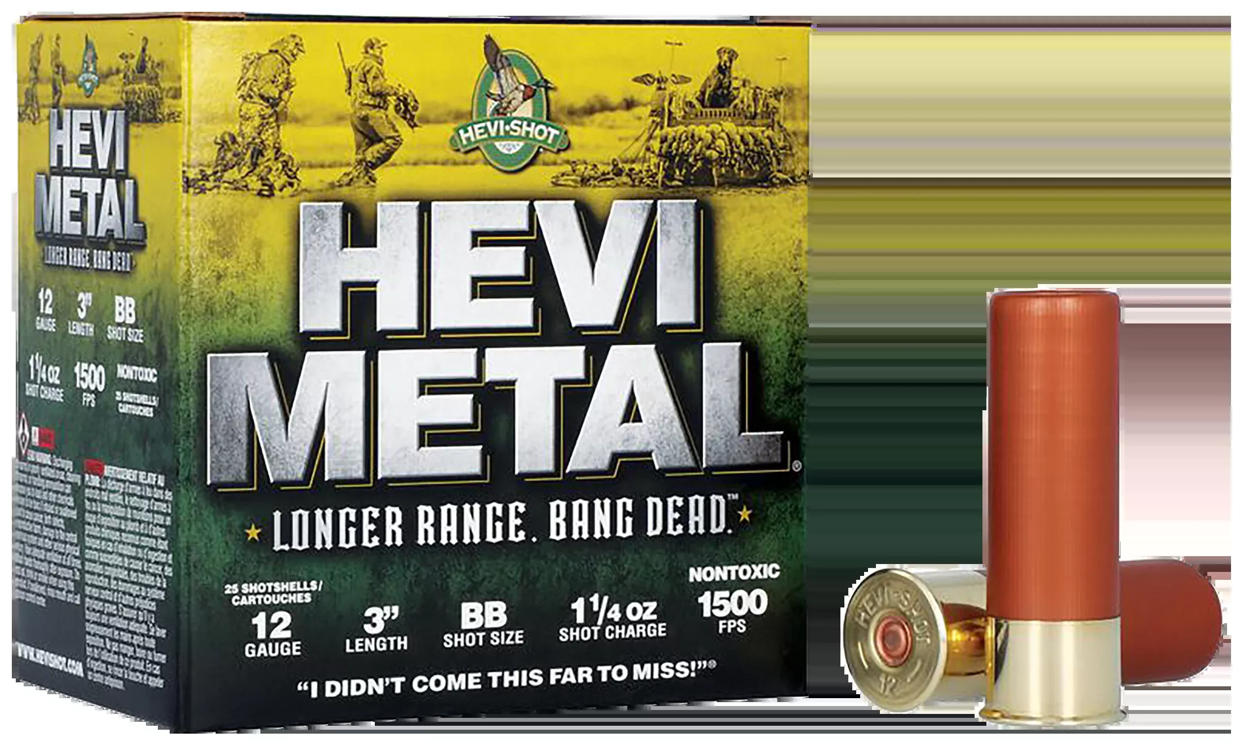 HEVI-Shot HEVI-Metal Longer Range 12 Gauge 3" 1-1/4 oz BB Shot - Box or Case