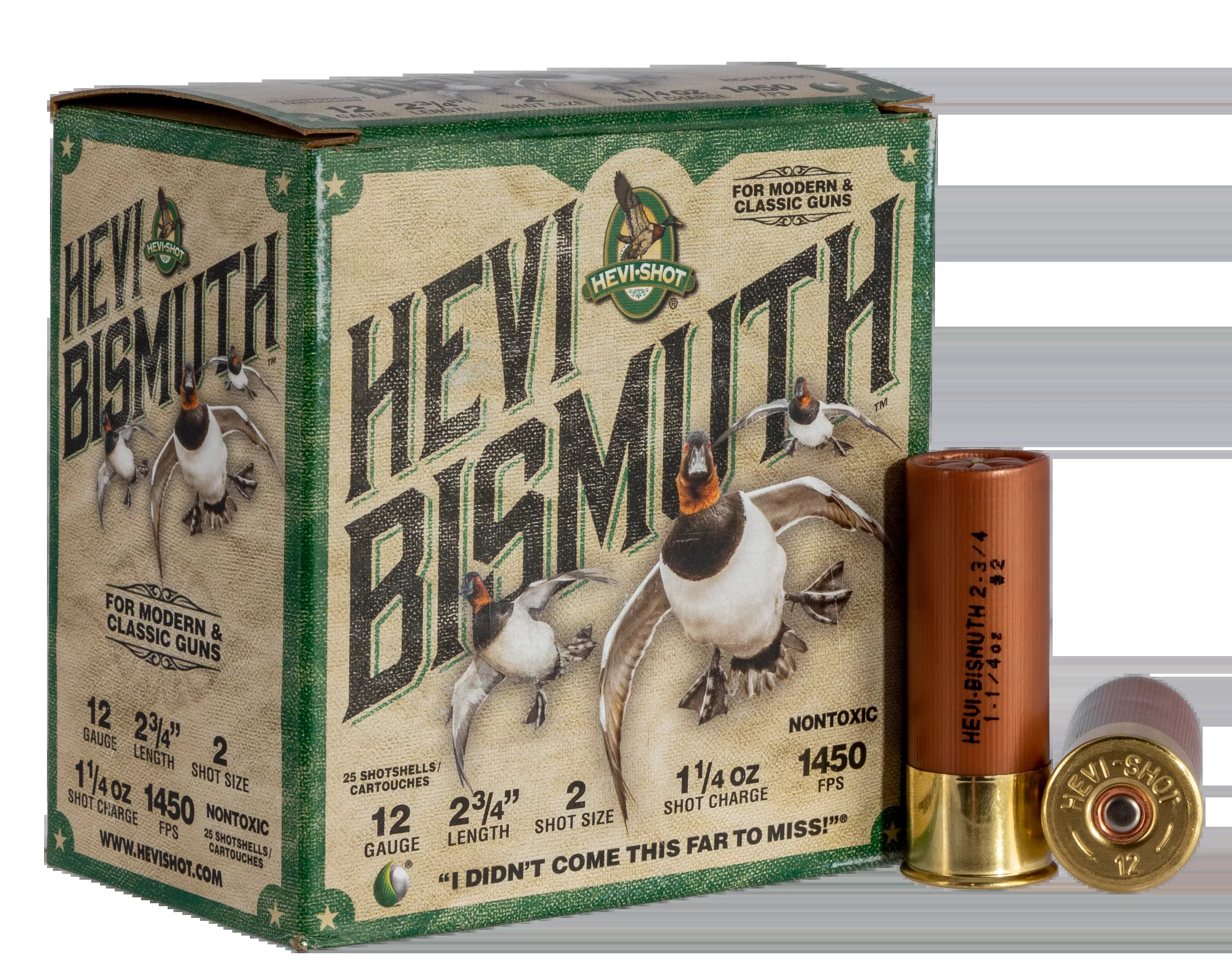 Hevishot HEVI-Bismuth 12 Gauge 2.75" 1-1/4 oz #2 Shot 1450 fps - Box or Case