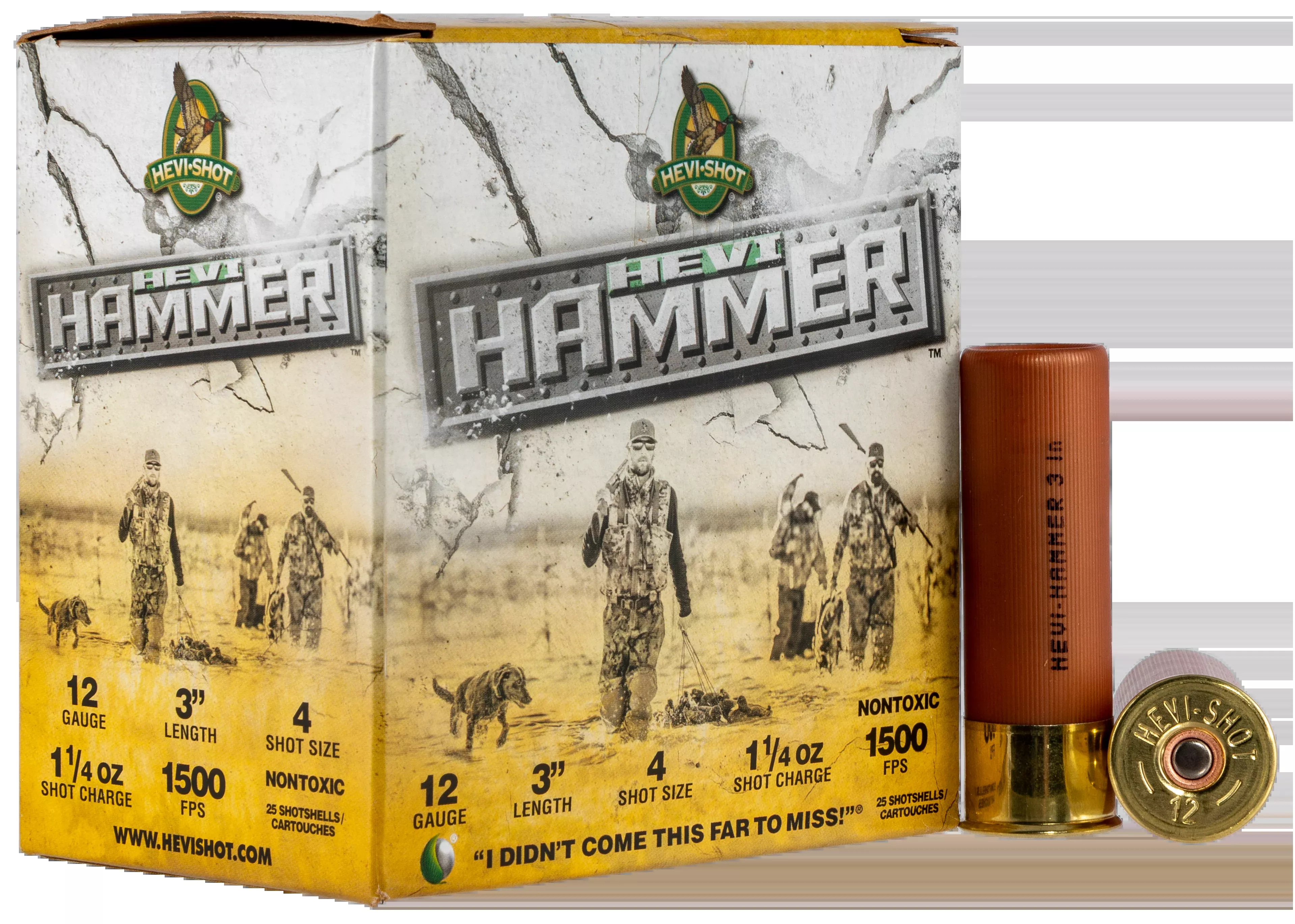 Hevishot HEVI-Hammer 12 Gauge 3" 1-1/4 oz #4 Shot 1500 fps - Box or Case