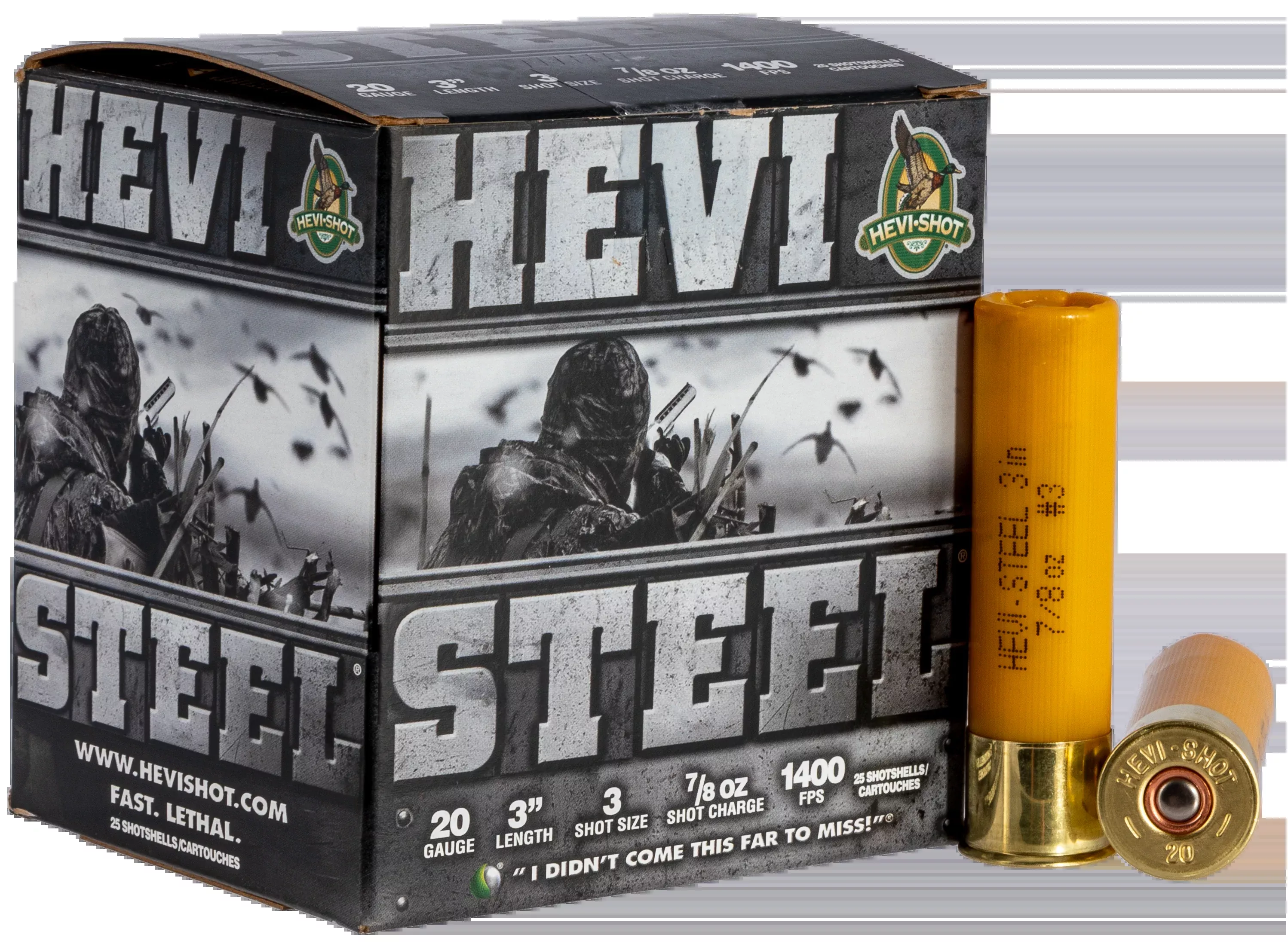 Hevishot HEVI-Steel 20 Gauge 3" 7/8 oz #3 Shot 1400 fps - Box or Case