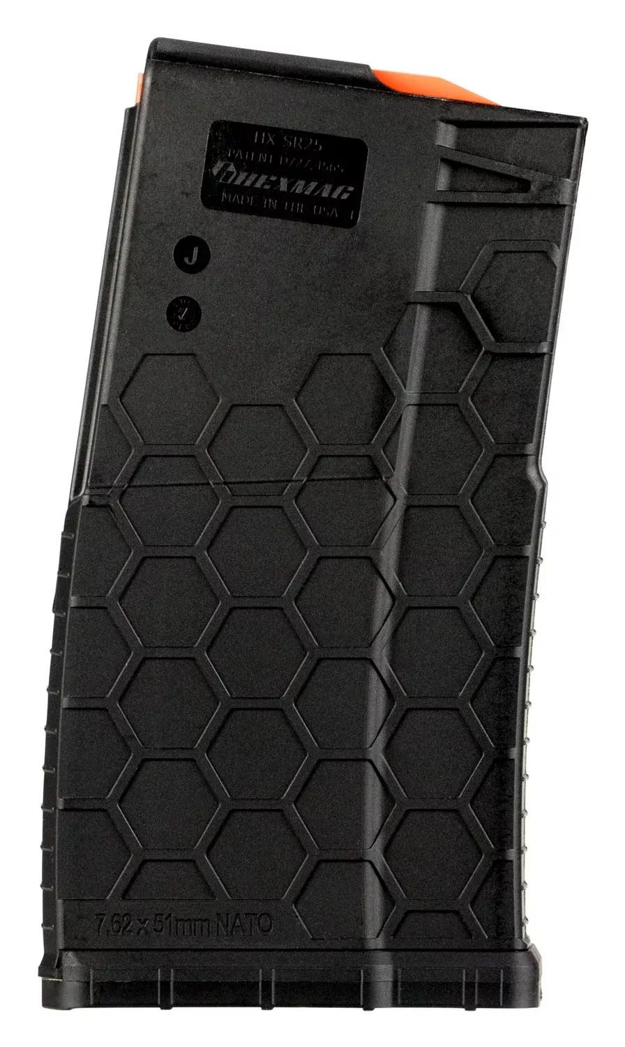 Hexmag HX1020SR25S1 SR-25Black Detachable 10rd 308 Win 7.62x51mm NATO for AR-10