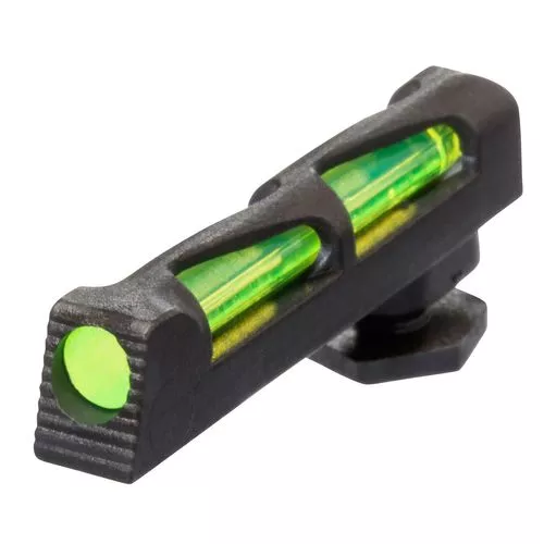 Hiviz GL2014 LiteWaveCompatible with All Glock Fiber Optic Green/Red/White Front Black Steel Frame