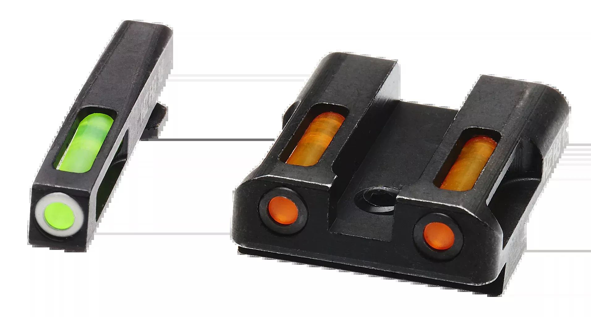 Hiviz GLN425 LiteWave H3 Sight Set for Glock Green Tritium/Orange LitePipe