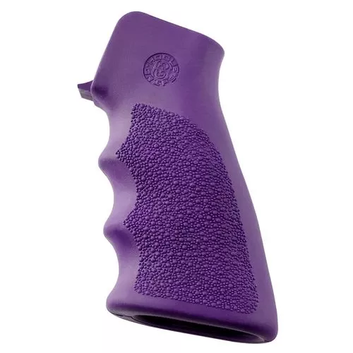 Hogue 15006 Rubber Grip with Finger Grooves with Finger Grooves AR-15 Textured Purple