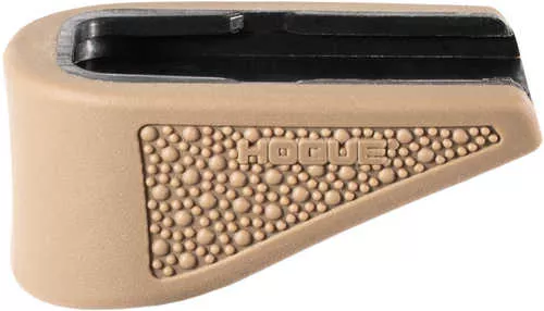 Hogue 18233 Extension Base Pad Fits Glock 43 Compatible W/ 6Rd Magazine FDE Overmolded Rubber