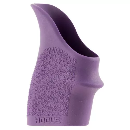 Hogue 18406 HandAll Beavertail Grip Sleeve Fits S&W Shield 9; Ruger LC9; Glock 26 Textured Rubber Purple