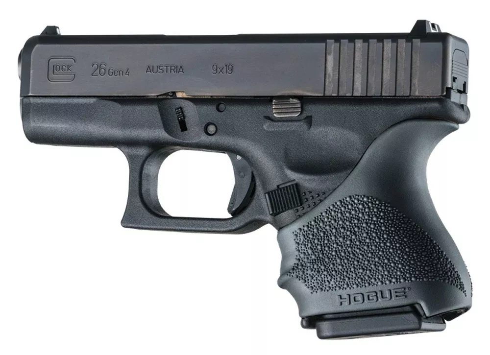 Hogue 18600 HandAll Beavertail Grip Sleeve Glock 26/27 Black Textured Rubber