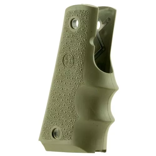 Hogue 45001 Rubber Grip with Finger Grooves 1911 Government Textured OD Green