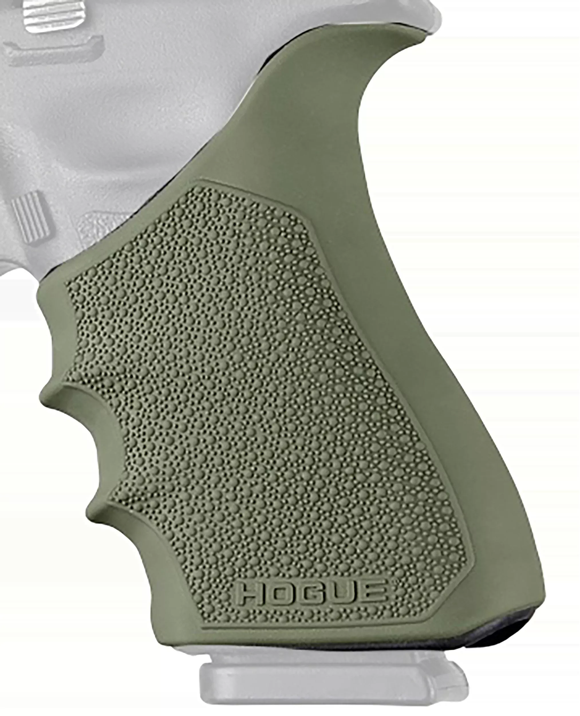 Hogue HandAll Beavertail Grip Sleeve OD Green Rubber - Glock G17/G35 Gen 3/4