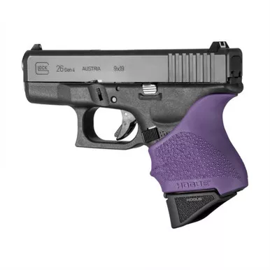 Hogue HandAll Beavertail Grip Sleeve Purple Glock 26 Shield LC9 - 18406