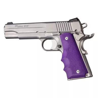 Hogue OverMolded Grip Purple Rubber 1911 Government Commander - 45006