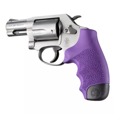 Hogue OverMolded Monogrip Purple Rubber S&W J Frame Round Butt - 60006