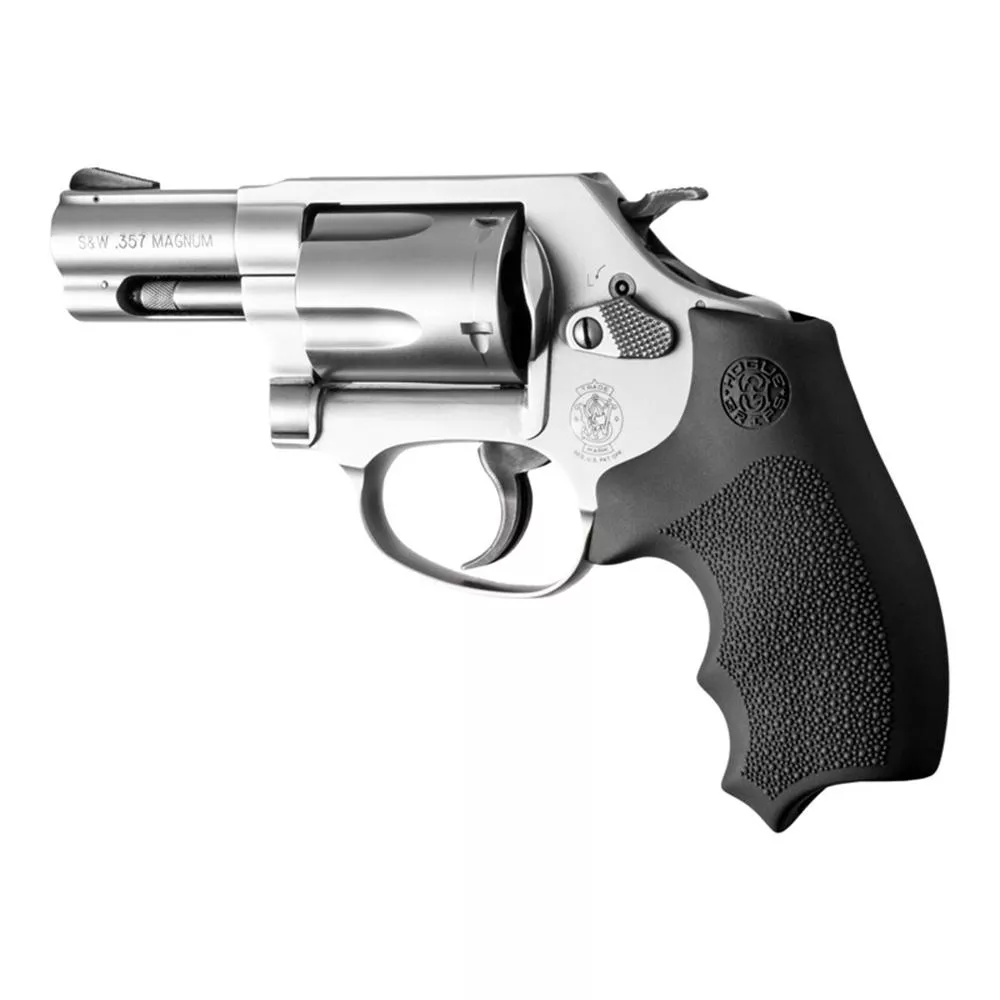 Hogue Overmolded Rubber Bantam Grip Closed Backstrap S&W Round Butt J-Frame Revolvers Black