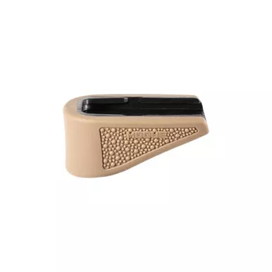 Hogue OverMolded Rubber Grip Extension Base Pads for 6 Round Glock 43 Magazines - FDE