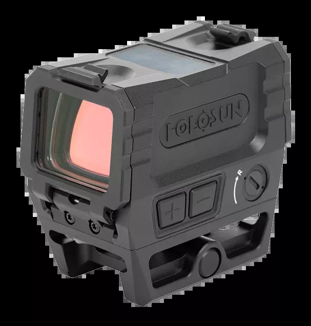 Holosun AEMS-EVO 1x 1.26"x0.98" 2 MOA Red Dot/65 MOA Circle Multi-Reticle Enclosed Reflex Sight - Black Anodized