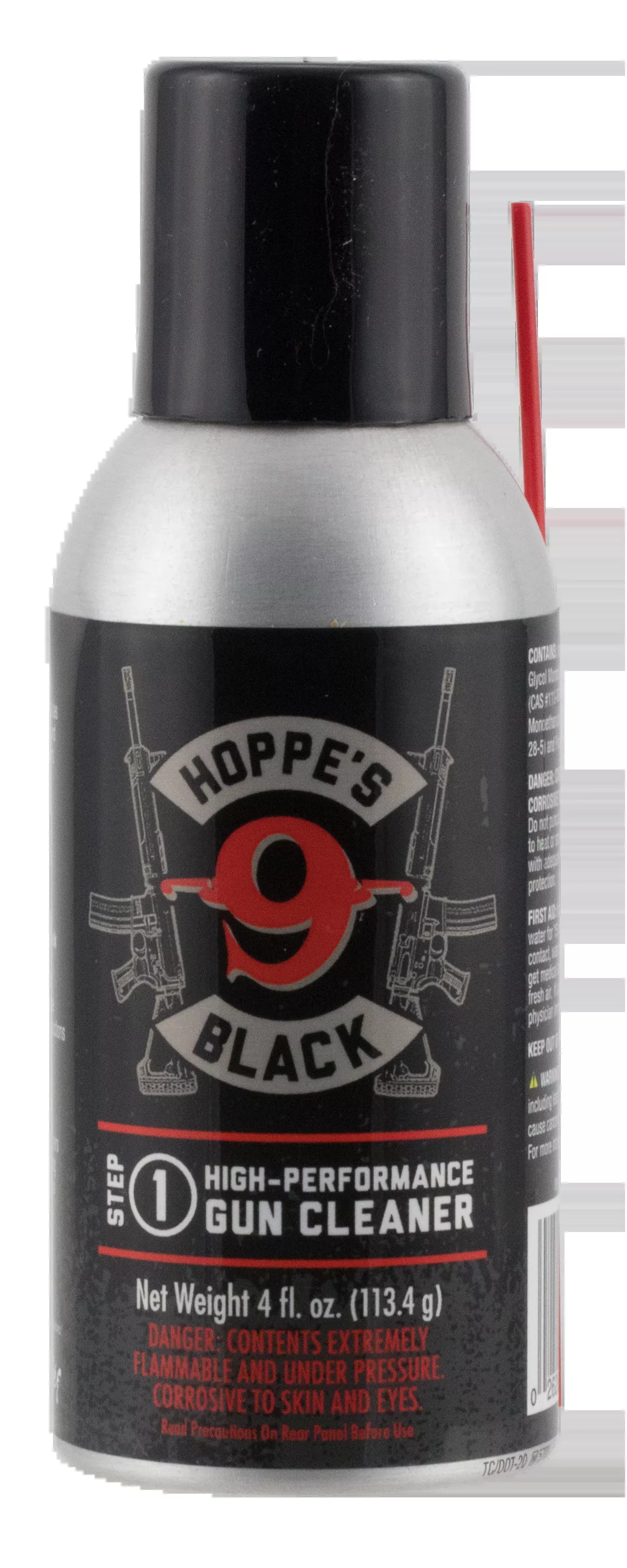 Hoppes HBC4A Black Gun Cleaner 4 oz Aerosol Can - with Extension Tube