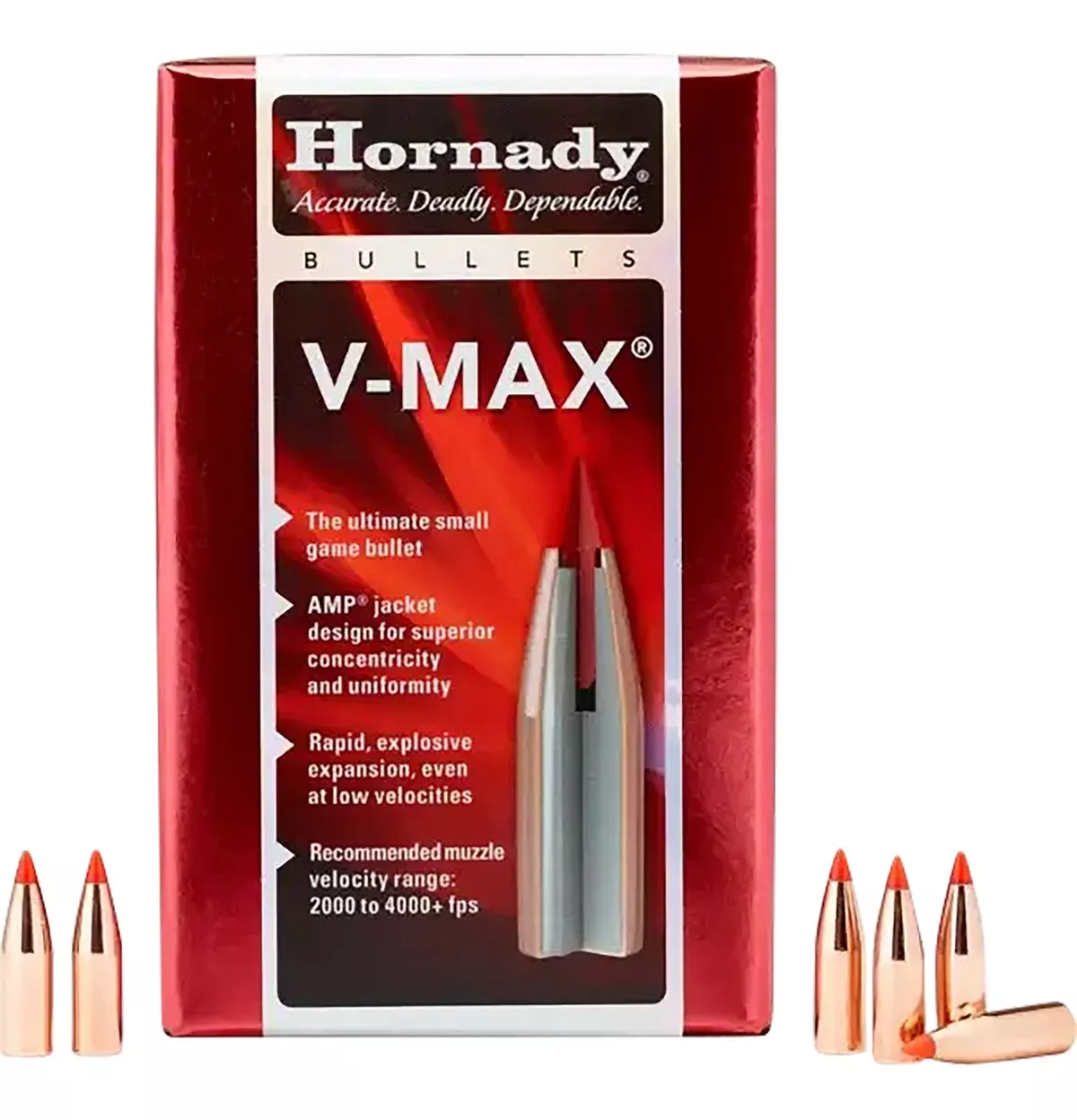 Hornady 17105 V-Max17 Cal .172 25 gr V Max 100 Per Box/ 40 Case