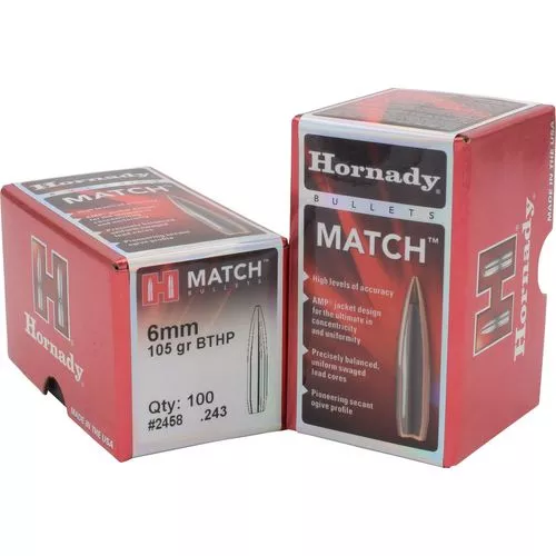 Hornady 2250 Match 22 Caliber .224 53 GR Hollow Point Match 100 Box
