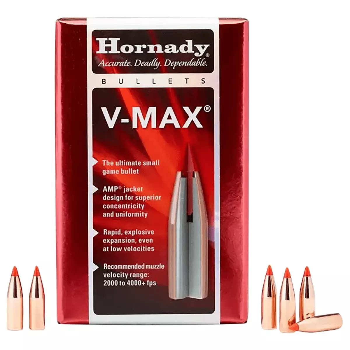Hornady 22721 V-Maxwith Cannelure 6.8mm .277 110 gr V-Max 100