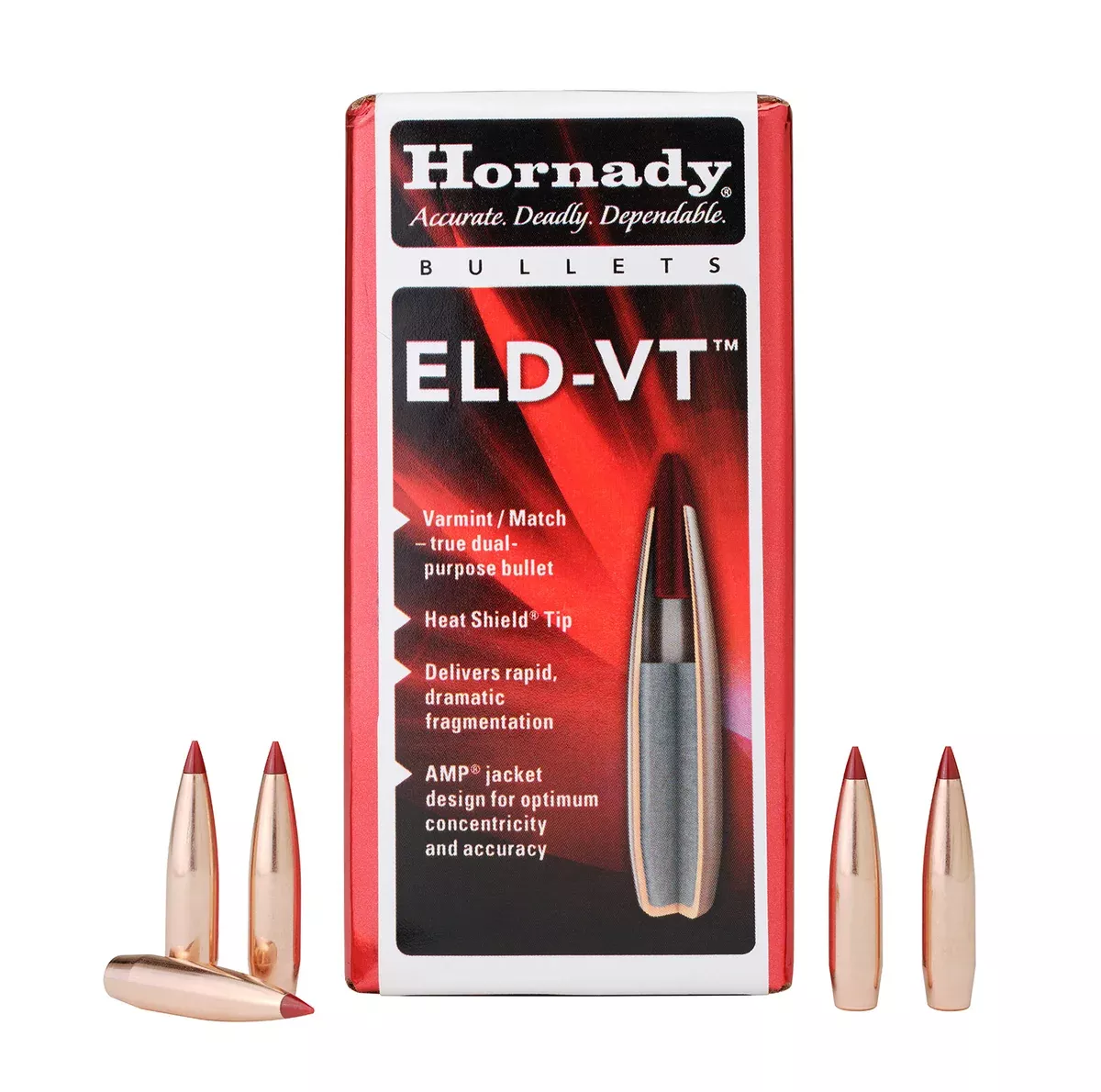 Hornady 24372 ELD-V6mm .243 80 gr 100 Per Box/ 25 Case