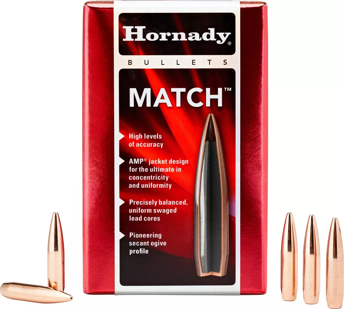 Hornady 24561 ELD Match6mm .243 108 gr Extremely Low Drag Match 100 Per Box/ 25 Case