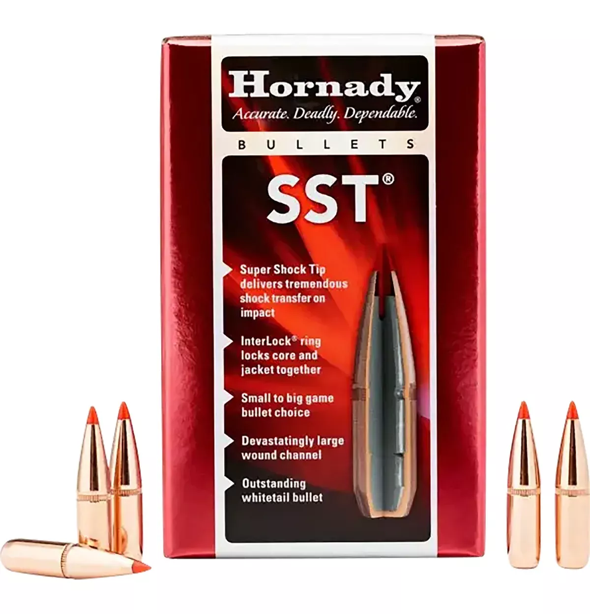 Hornady 26202 SST6.5mm .264 129 gr Super Shock Tip 100 Per Box/ 15 Case