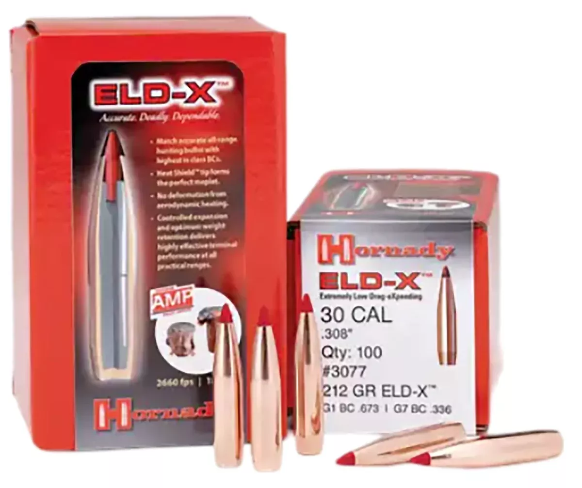 Hornady 3074 ELD-X30 Cal .308 178 gr Extremely Low Drag eXpanding 100 Per Box/ 15 Case