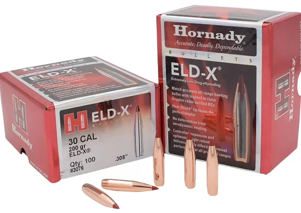 Hornady 3076 ELD-X30 Cal .308 200 gr Extremely Low Drag eXpanding 100 Per Box/ 15 Case