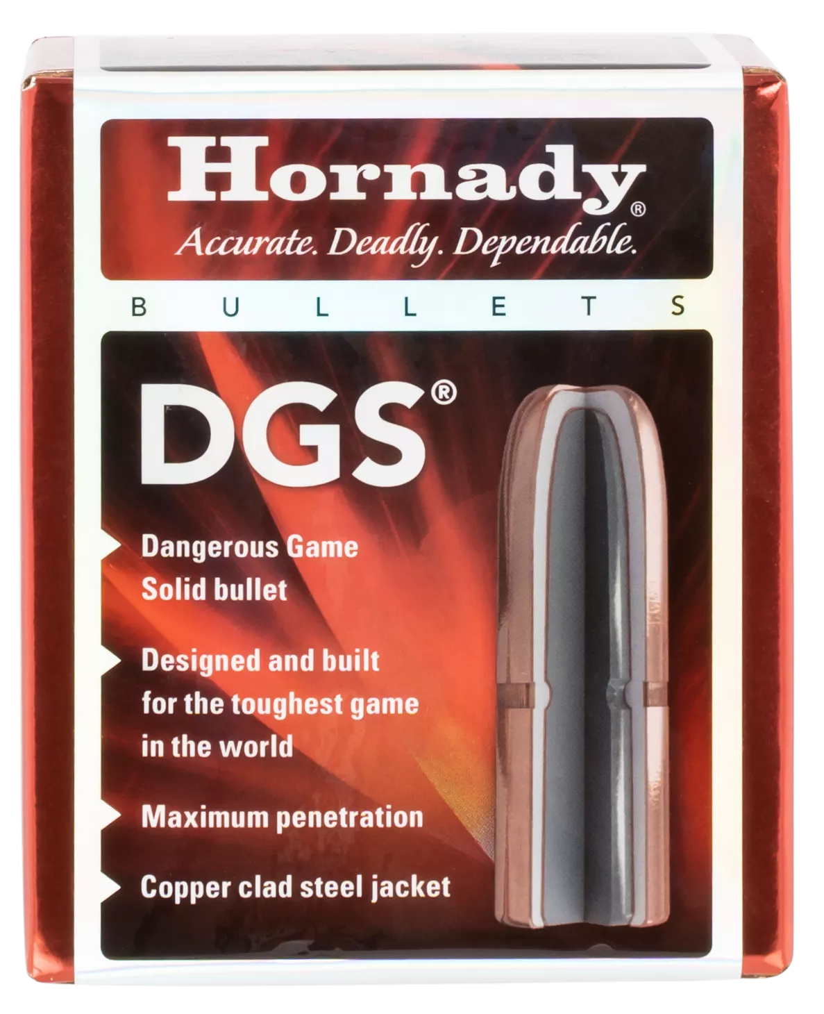 Hornady 4507 DGS45 Cal .458 500 gr Full Metal Jacket Round Nose 50 Per Box/ 15 Case