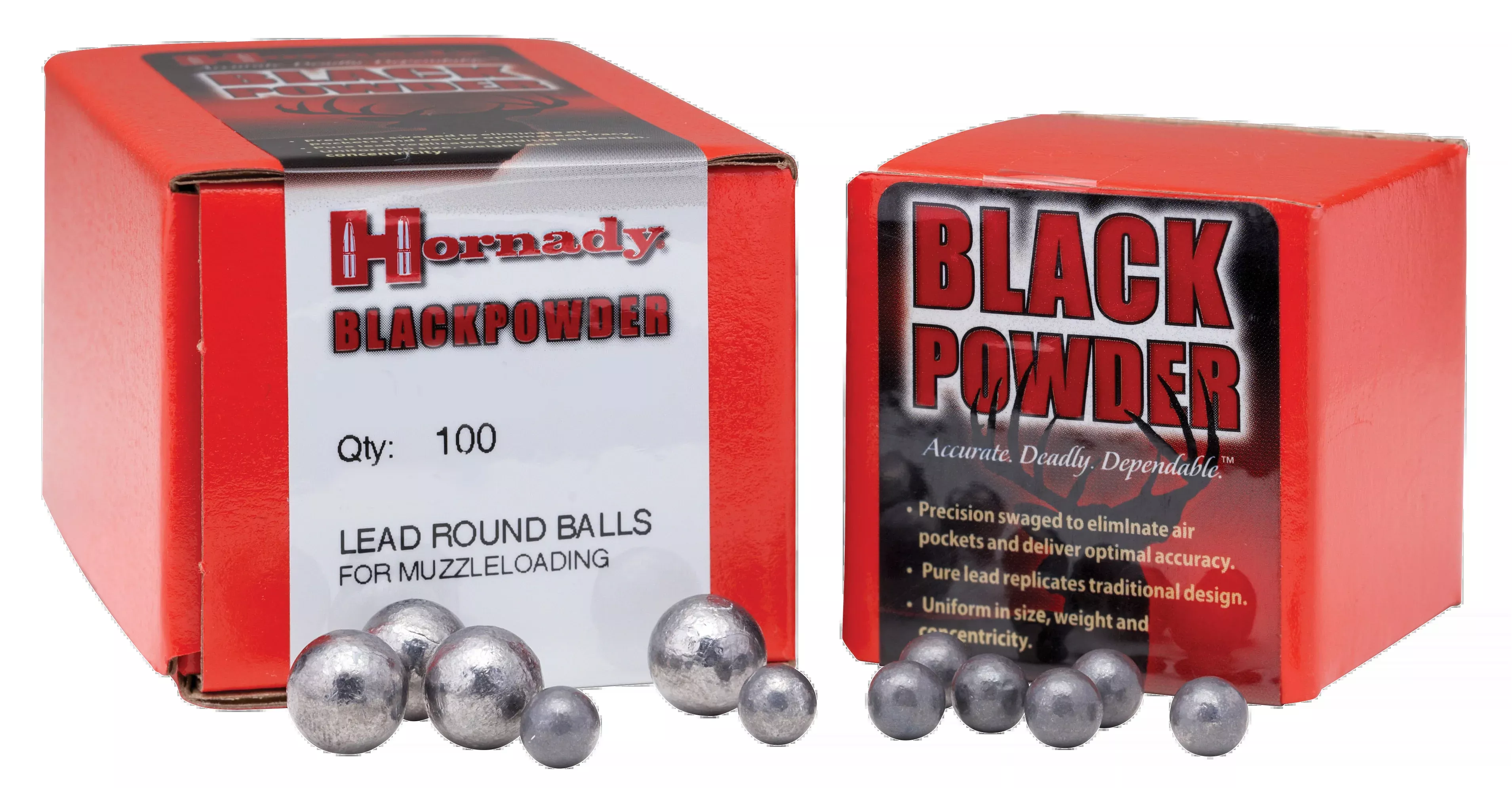 Hornady 6060 Black Powder Lead Balls 44 Cal .451 100/Box