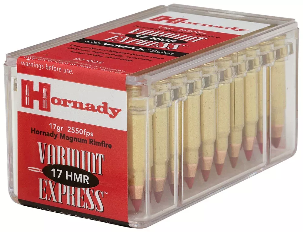Hornady 83170 Varmint Express17 HMR 17 gr 2550 fps Hornady V-Max (VMX) 50 Bx/40 Cs