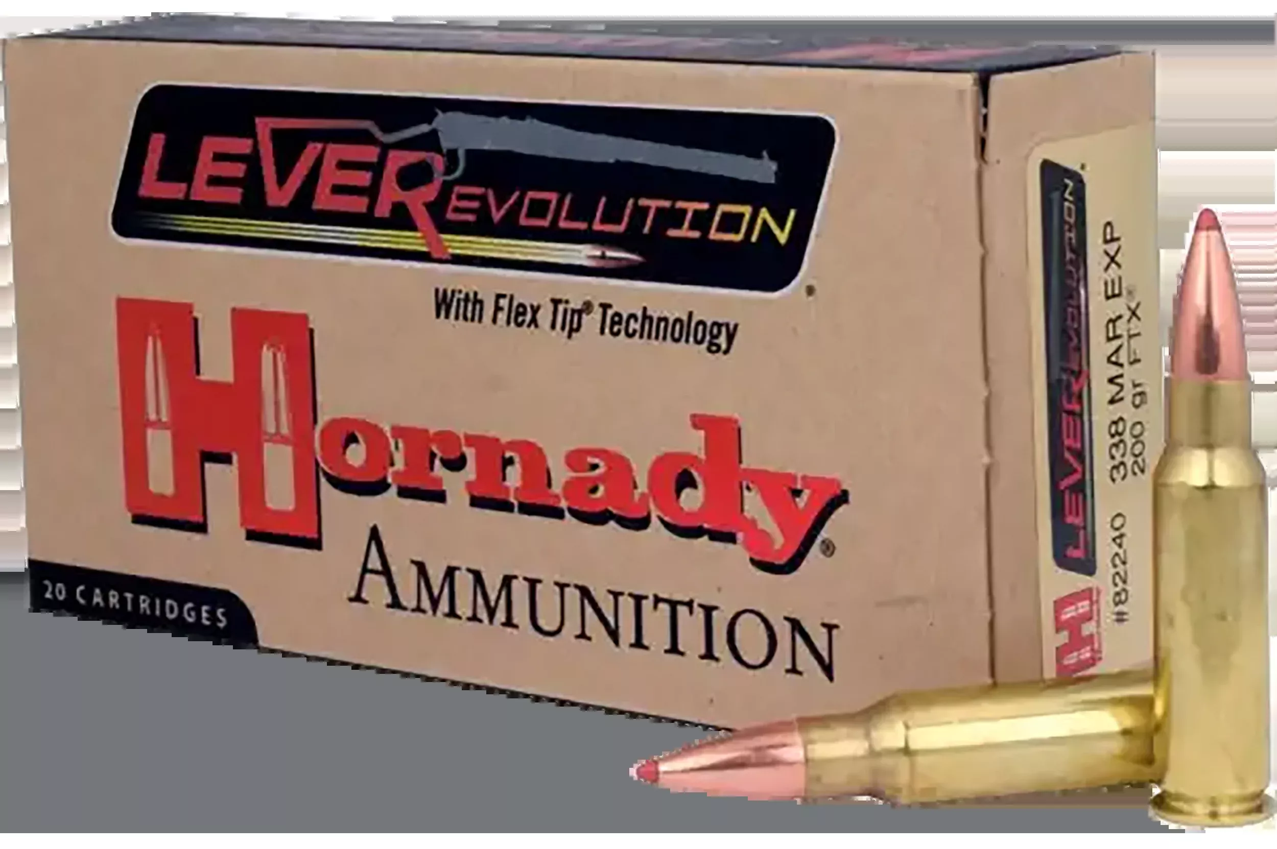Hornady LEVERevolution 338 Marlin Express 200gr FTX - Box or Case