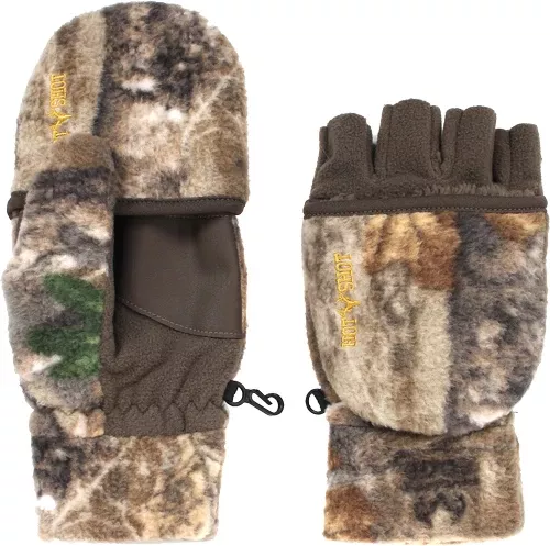 Hot Shot Bulls-Eye Pop-Top Fleece Insulated Mitten - Realtree APX - LG
