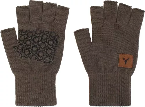 Hot Shot Merino Wool Fingerless Glove One Size - Canteen