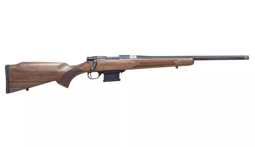 Howa HWHCF65G M1500 Mini Action Hunter 6.5 Grendel 5+1 20" Black Carbon Fiber Wrapped Barrel, Black Drilled & Tapped Steel Receiver, Walnut Fixed Synthetic Stock, Right Hand
