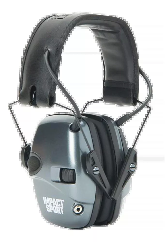 Howard Leight Impact Sport Electronic Muff 22 dB Over the Head Gray/Black - Youth/Adult Small