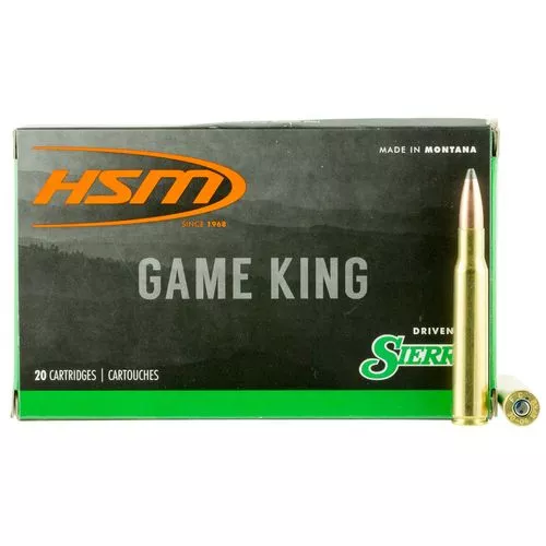 HSM 30843N Game King308 Win 180 gr Sierra GameKing Spitzer Boat-Tail 20 Bx/ 25 Cs