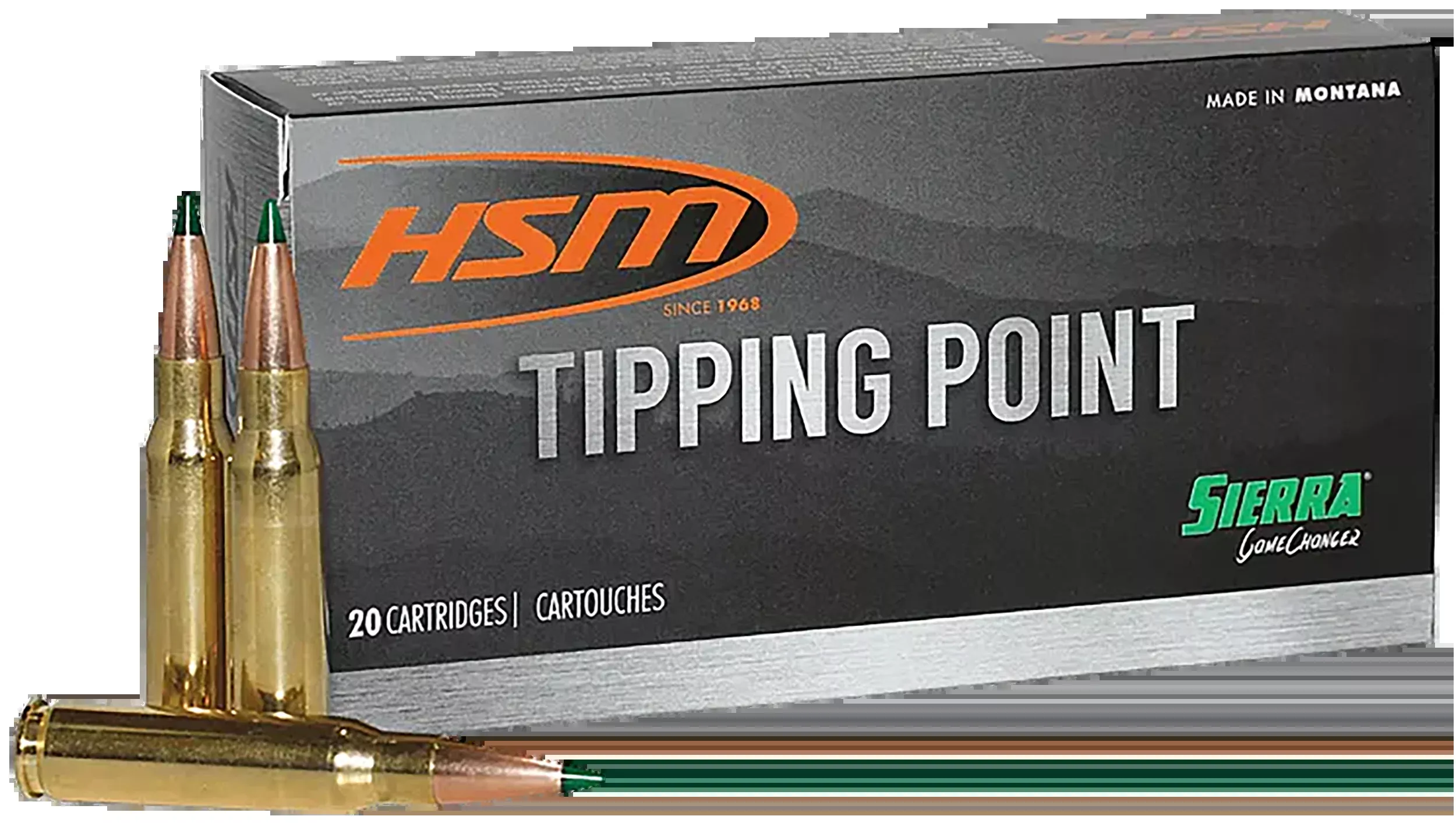 HSM Tipping Point 2 7mm Rem Mag 162gr Hornady SST 20 Rd - Box or Case