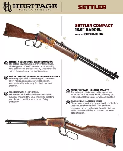 HTG SETTLER 22LR 16.5 13RD CH