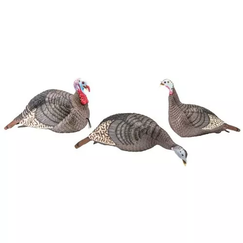 Hunters Specialties 100006 Strut-Lite Flock Turkey Decoy 3 Pack