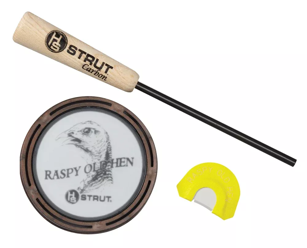 Hunters Specialties HS Strut Raspy Old Hen Glass Pot Turkey Call