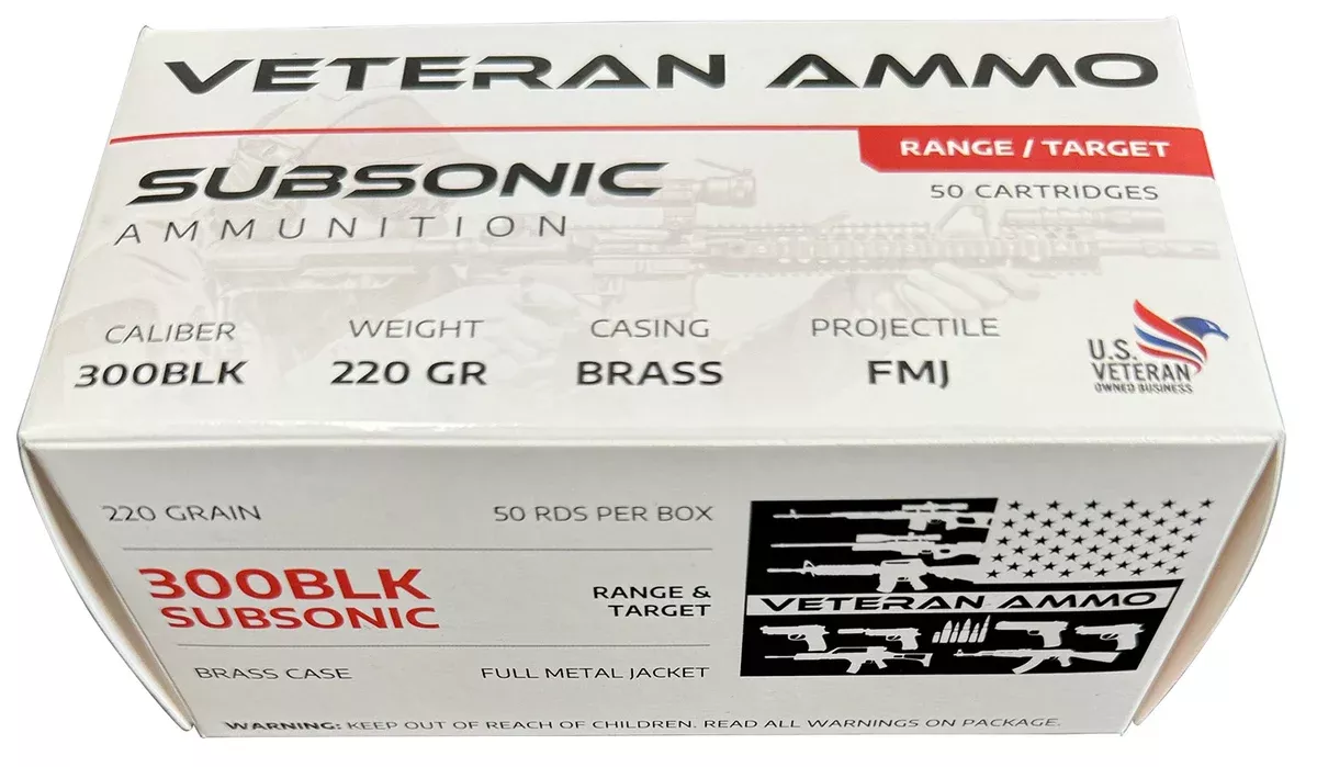 Hyperion Munitions HMBX300BLK22050 300 Blackout 220 gr Full Metal Jacket 50 Per Box/10 Case