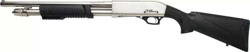 Iver Johnson Arms PAS12 12 Gauge 18.5" 4+1 Pump Shotgun - Satin Nickel Synthetic