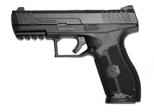 IWI US M9ORP17 MASADA9mm Luger 17+1 4.10" Black Button Rifled Steel Barrel/Black Optic Ready/Serrated Slide/Black Polymer Frame w/Picatinny Rail/Black Polymer Grips Ambidextrous