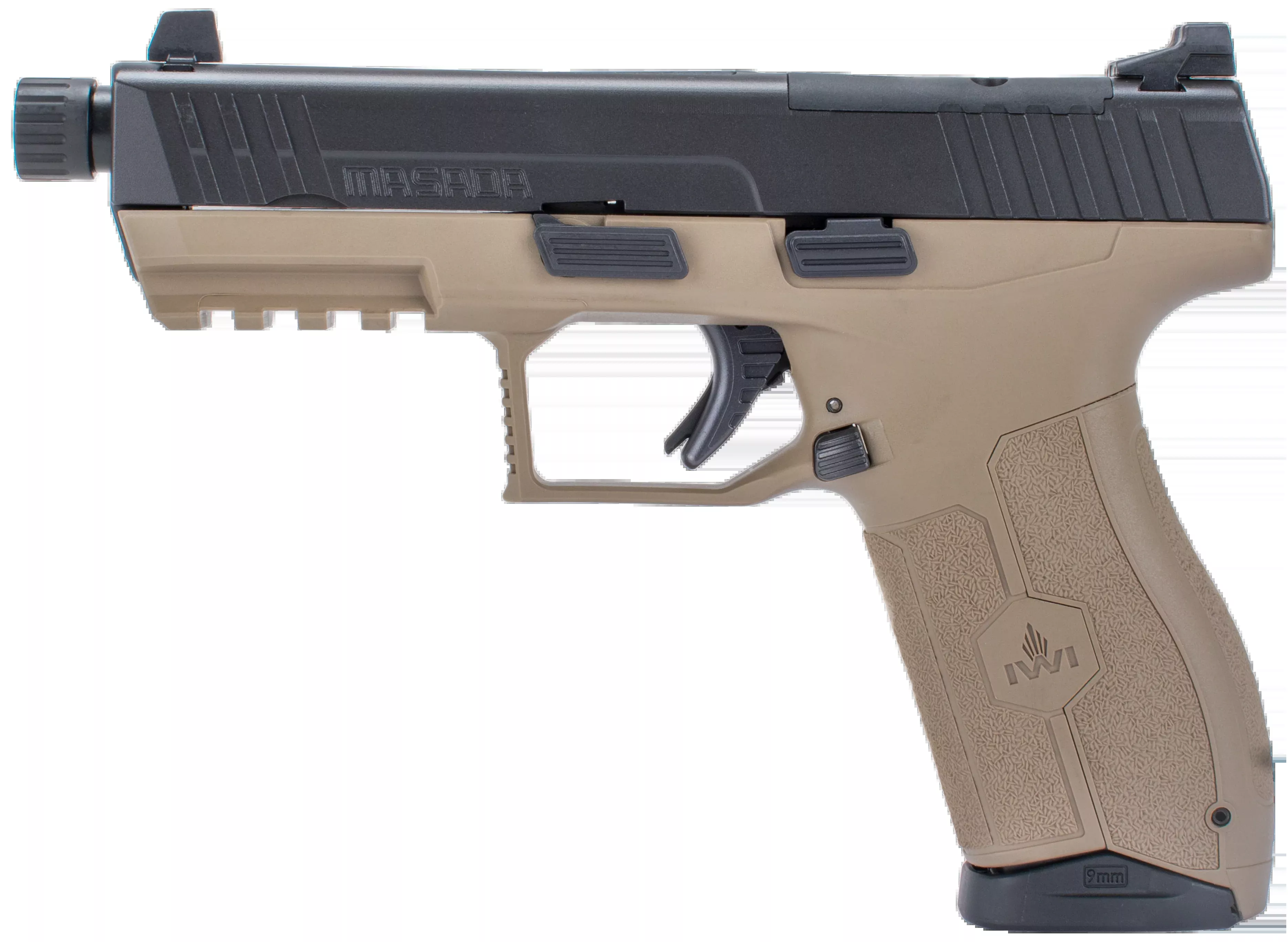 IWI US Masada Tactical 9mm Luger 4.60" 10+1 Flat Dark Earth Semi-Auto Pistol