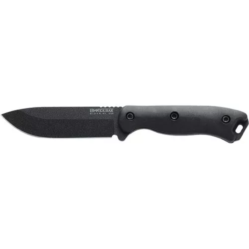 Ka-Bar BK16 Becker4.38" Fixed Drop Point Plain Black 1095 Cro-Van Blade Black Ultramid Handle