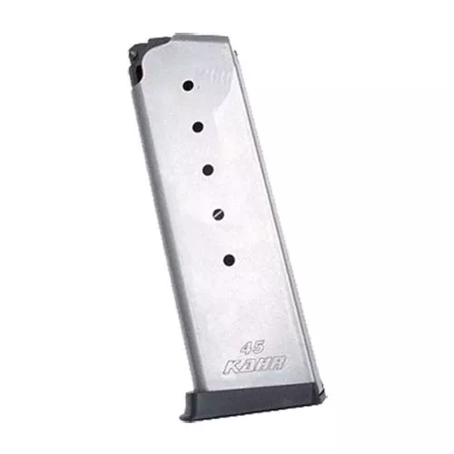 Kahr Arms K625G PM45/CM4545 ACP Kahr PM45, CM45 6 Silver 6rd With Grip Extension